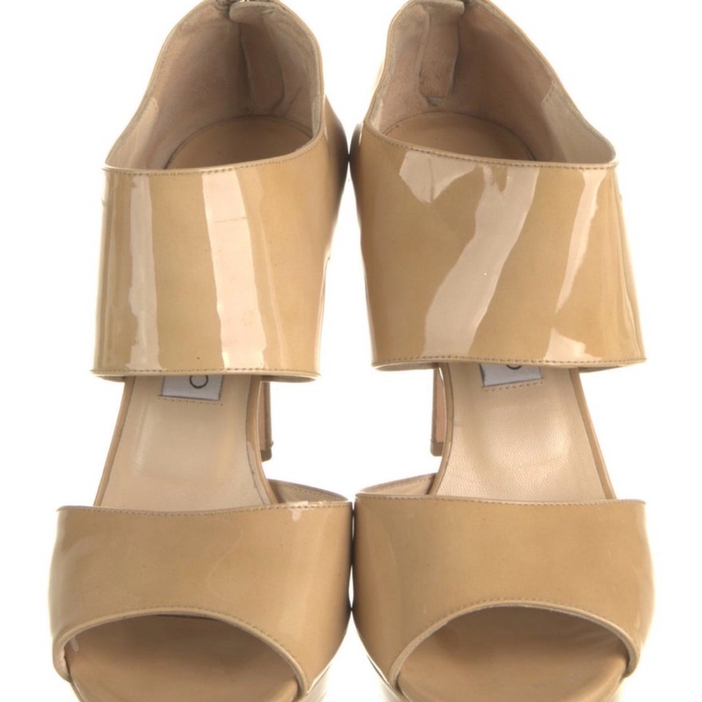 Jimmy Choo Glossy Beige Heels